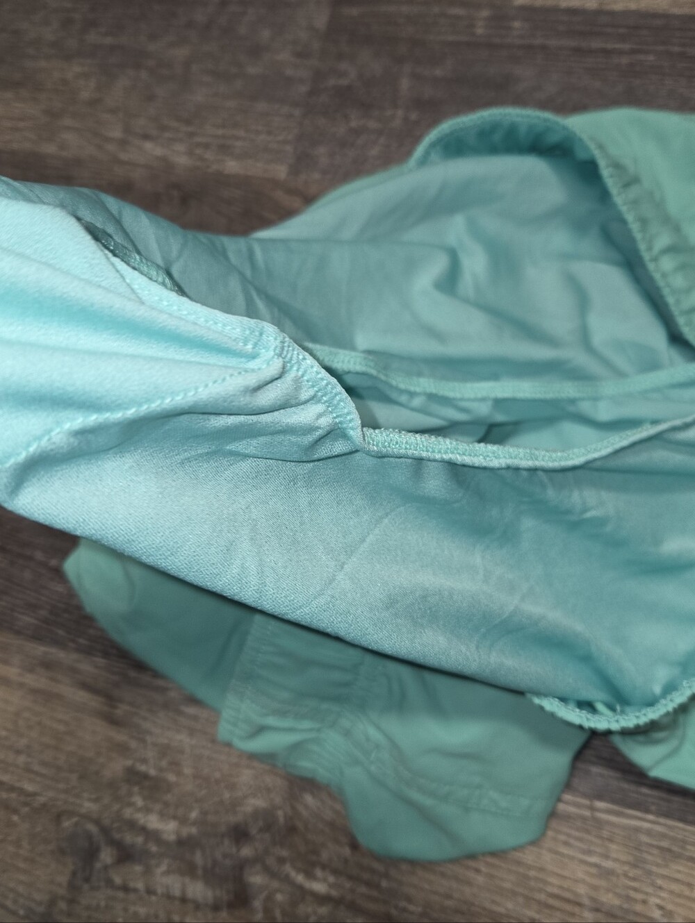 Athletic Works Aqua Blue Elastic Waist Quick Dry Summer Swim Shorts - Picture 7 of 10